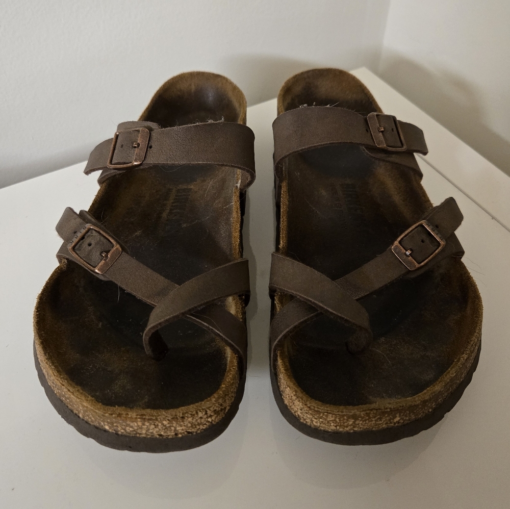 Birkenstock Mayari brown leather sandals
